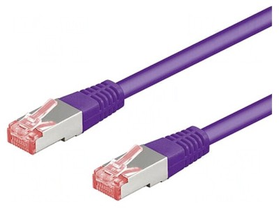 Patch Cord S/FTP Cat6 LSZH Violet 0.5m foto