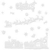 Stickere decorative de Craciun pentru geam Ruhhy, PVC, 66 cm