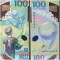 Bancnota 100 ruble 2018 Rusia, FIFA World Cup 2018, unc, polimer