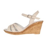 Sandale Dama Piele Naturala Bej MVS Toc 7cm Comode Elegante Marimi 35-40
