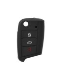 Husa cheie auto din silicon VW , Skoda , Seat, Negru, Xenon Bright