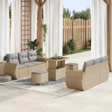 Cumpara ieftin Set de canapele pentru grădină 9 pcs Bej poliratan