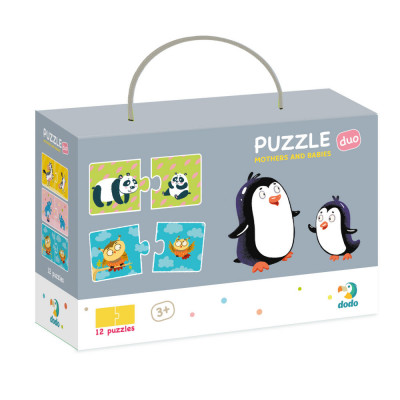 Duo Puzzle - Mama si puiul (2 piese) foto