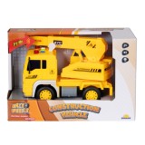 Masina de constructie cu lumini si sunete, Maxx Wheels, Macara, 20 cm