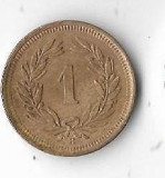 Moneda 1 rappen 1937 - Elvetia, Europa, Cupru (arama)
