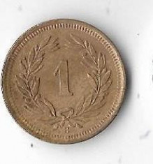 Moneda 1 rappen 1937 - Elvetia foto