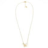 Colier delicat cu fluture auriu