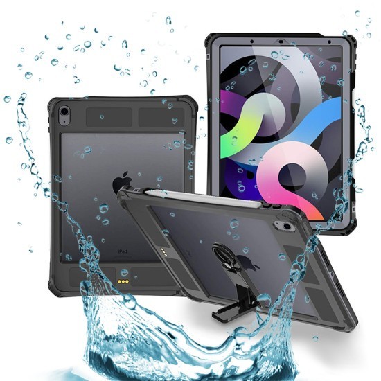 Husa pentru iPad Air 4 (2020) / Air 5 (2022) - ShellBox Waterproof IP68 - Black
