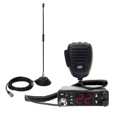 Kit Statie radio CB PNI Escort HP 5500, 4W, 12V 24V, ASQ si Antena CB PNI Extra 40, SWR 1.0, fibra de sticla, cu magnet