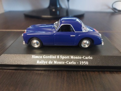 Macheta SIMCA GORDINI 8 SPORT RALLYE DE MONTE CARLO 1950 - Atlas, 1/43, noua. foto