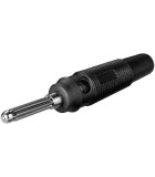 Mufa banana 4 mm tata din cauciuc moale negru Goobay 11399