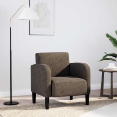 vidaXL Canapea scaun cu cotiere Gri &icirc;nchis 54 cm piele artificială 4100535