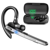 Casca Bluetooth CerCip G9, Bluetooth 5.1, Anulare zgomot, Cu carcasa de incarcare, Sunet HD, Multipoint, Autonomie baterie 60 ore, 15m, 13.6 grame, Bu