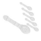 Cumpara ieftin Pachet 6 sisteme de securizare pentru copii, blocare flexibila pentru mobilier si electrocasnice, 20 cm, alb
