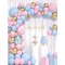 Set 106 baloane din latex, flippy, model petrecere pentru arcada, baloane party, 12 cm, 30 cm, 45 cm, roz, albastru, gold