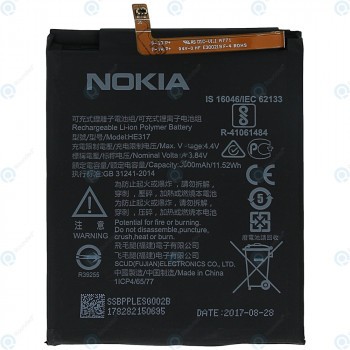 Baterie Nokia 6 HE316 HE317 HE335 3000mAh BPPLE00003S foto