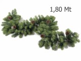 Cumpara ieftin Ghirlanda de brad artificial verde cu conuri naturale 180 cm