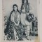 BARBAT SI FEMEIE IN PORT POPULAR, POZAND IN STUDIO , CARTE POSTALA ILUSTRATA , CLASICA