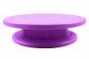 Platou Rotativ Decorat Torturi Prajituri 27.5cm Violet Plastic - Suport Cofetarie Universal