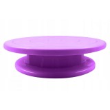 Platou rotativ pentru decorat prajituri si torturi, 27.5 x 7 cm, plastic, violet