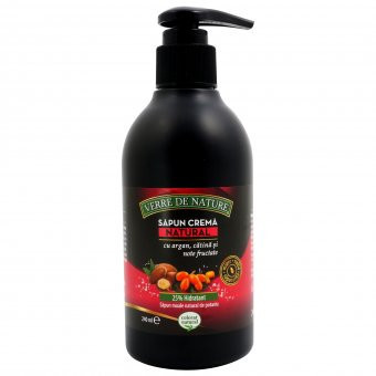 Sapun crema natural cu argan, catina si note fructate 240 ml