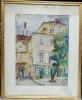 Ecaterina Cristescu Delighioz - Peisaj din Sibiu, 1942, Acuarela, Certificat Autenticitate