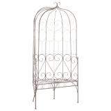 vidaXL Bancă de grădină, alb vintage, 95 cm, fier 45433