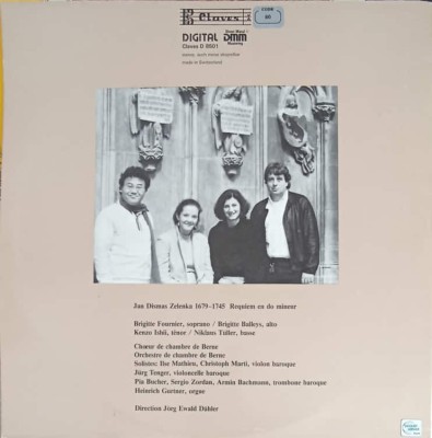 Disc vinil, LP. Requiem C-moll-Jan Dismas Zelenka - Brigitte Fournier, Brigitte Balleys, Kenzo Ishii, Nikla-156323 foto