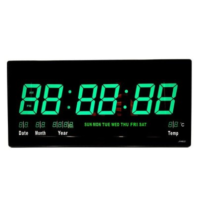 Ceas digital de perete cu display mare si afisaj Verde, JH4622 foto