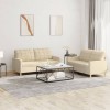 VidaXL Set de canapele cu perne, 2 piese, crem, textil 3201276