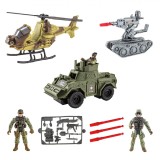 Set Jucării Militare, Vehicule și Soldați, 3 Bucăți, Multicolor