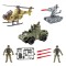 Set Jucării Militare, Vehicule și Soldați, 3 Bucăți, Multicolor