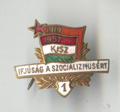 Insigna 1919-1957 Partidul comunist Maghiar foto