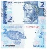 Bancnota Brazilia 2 Reais 2010, P-252, UNC