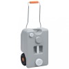 VidaXL Rezervor de apă cu roți pentru camping, gri, 25 L 30132