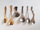 Lot 6 lingurite format divers, colectie,metal, intre7cm - 13cm