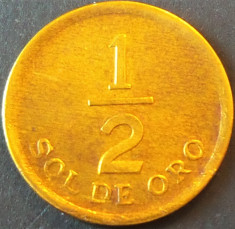 Moneda exotica 1/2 SOL DE ORO - PERU, anul 1976 *Cod 2122 A foto