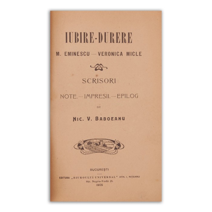 Nic. V. Baboeanu, Iubire-Durere, 1905