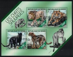 NIGER 2014 - Feline salbatice / colita+bloc (2 img) foto