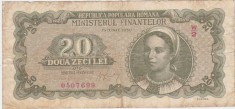 ROMANIA 20 lei 1950 F