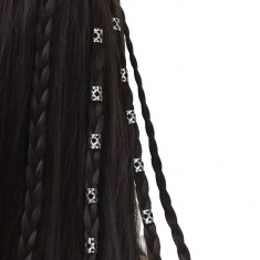 Accesorii pentru Codite Afro, Box Braids, Set 60 Argintii