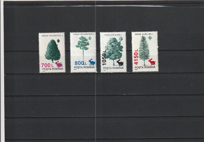 ROMANIA 1998 LP 1456 SPECII FORESTIERE SUPRATIPAR SERIE MNH NESTAMPILATA