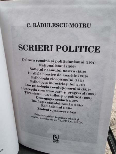 C. Radulescu-Motru - Scrieri Politice