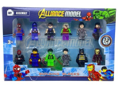 Set figurine supereroi - Alliance Model 12 piese BlockHeroes foto