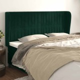 vidaXL Tăblie pat cu aripioare verde &icirc;nchis 163x23x118/128 cm catifea 3118251