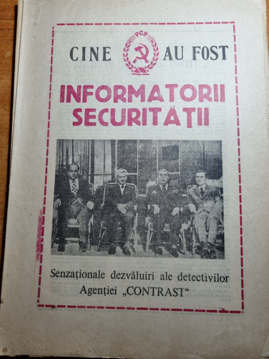 ziarul cine au fost informatorii securitatii anii &#039;90