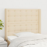 Tablie de pat cu aripioare, crem, 103x16x118/128 cm, textil GartenMobel Dekor, vidaXL