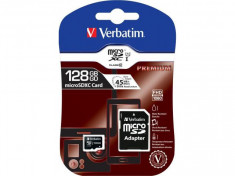 Verbatim microSDHC C10/U1 128GB Incl adapter foto