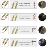 Cumpara ieftin Set 600 Capse pentru pistol de lipit, Bomstom, 6 modele, 0.6/0.8 mm, Argintiu