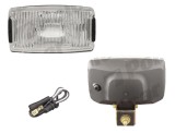 Proiector auto Wesem 12/24V rectangular bec H3 partea stanga/dreapta 220x123x120 mm sticla alba carcasa neagra, cu lumina de ceata, 1 buc